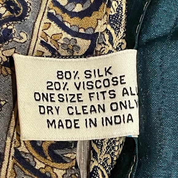 Womens Wrap Skirt M Boho Vacation Cruise Flowy Indie Hippie Colorful Silk - Picture 7 of 9